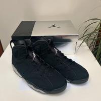 Nike Air Jordan 6 Retro Black Metallic Silver 44 n