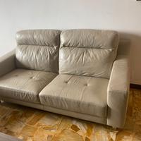 Divano 2 posti in pelle