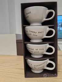 Set 4 tazze colazione con manico(Sia Home Fashion)