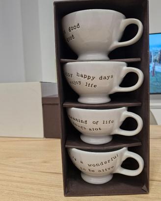 Set 4 tazze colazione con manico(Sia Home Fashion)