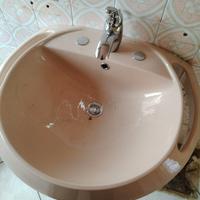 Lavabo + bidet vintage rosa antico
