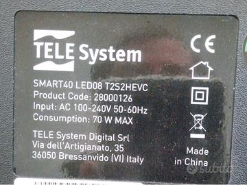 Tv smart Telesystem Smart 40 LED08 T2S2HEVC