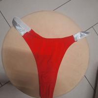 Perizoma Rosso con Molle Argento taglia M 