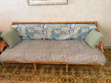 Divanetto e poltrona in vimini