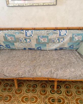 Divanetto e poltrona in vimini