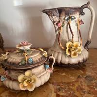 Coppia Brocca + porta oggetti, antichi anni '60