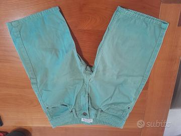 Jeans corti verde acqua