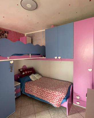 Cameretta Rosa e Glicine, 2 letti a castello