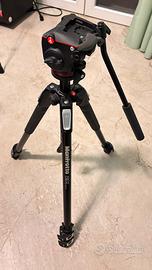 Treppiede Manfrotto 190x con testa fluida video
