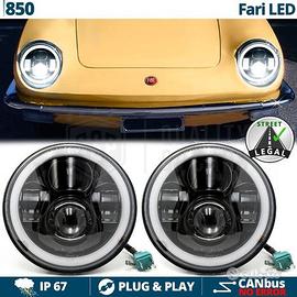 Coppia FARI LED 7 Pollici PER FIAT 850 Angel Eyes