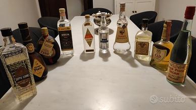 collezione bottiglie alcolici anni 60 e 70