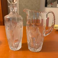 Set brocca e caraffa di cristallo
