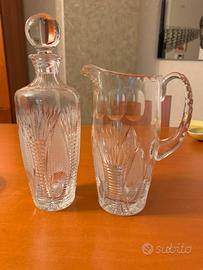 Set brocca e caraffa di cristallo