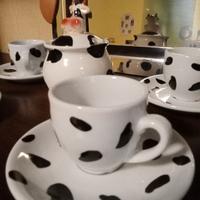 set di tazzine da caffè per 6 persone con zuccheri