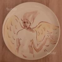 Ceramica piatto opera unica Enrico Meo Grottaglie