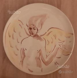 Ceramica piatto opera unica Enrico Meo Grottaglie