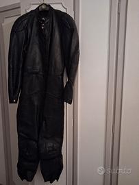 Tuta pelle nera Vintage, taglia 54