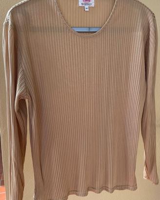 Sottogiacca beige in seta