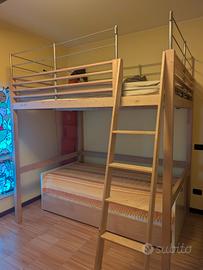 Letto soppalco piazza e mezza + letto singolo