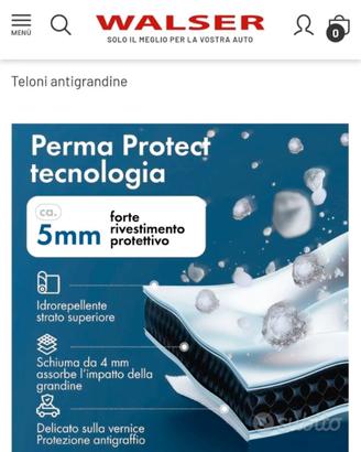 Telo WALSER antigrandine copriauto misura s