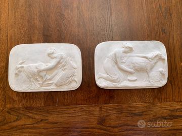 Antichi bassorilievi in gesso Liberty '900