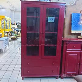 VETRINETTA BORDEAUX 2 ANTE/2 CASSETTI