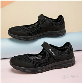 SCARPE COMODE, LEGGERI A RETE CON CINTURINO. N.39