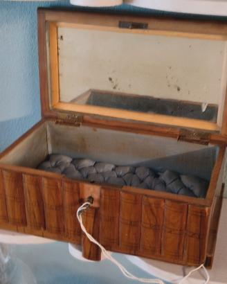 Cofanetto portagioie legno con segreti primi '900