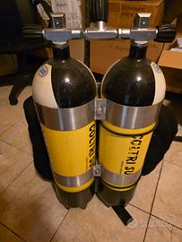 Bibobombola sub con bombole in acciaio + GAV 