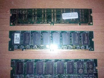 3 banchi Memoria funzionanti x pc SDRam