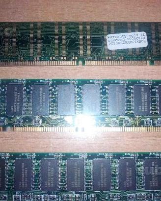 3 banchi Memoria funzionanti x pc SDRam
