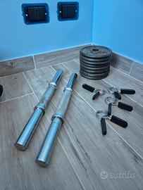 manubri+8 dischi da 1 kg