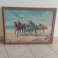 Quadro "cavalli in spiaggia"