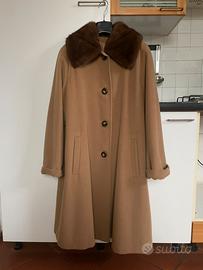Cappotto lana pregiata collo in visone