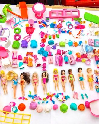 POLLY POCKET lotto 13 bambole tantissimi accessori