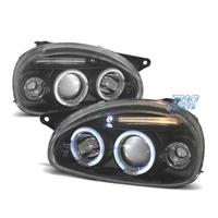 FARI PER OPEL CORSA B 93-00 ANGEL EYES FONDO NERO