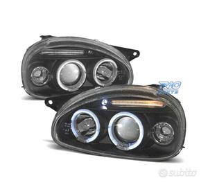 FARI PER OPEL CORSA B 93-00 ANGEL EYES FONDO NERO