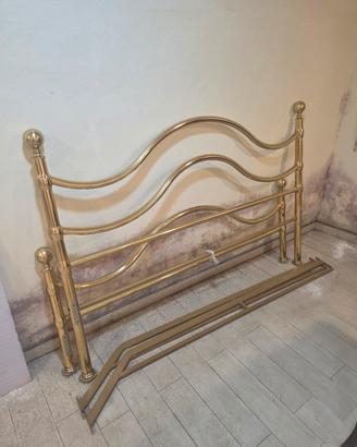 letto matrimoniale ottone 
