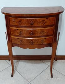 Comoncino intarsiato 3 cassetti stile Luigi XV
