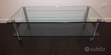 Ripiani in vetro Float temperato 12 mm filo lucido