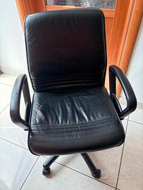Sedia in pelle nera
