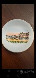 piattino antico vintage bordo dorato Candelise Na