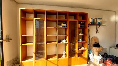 mobile libreria con ante in vetro