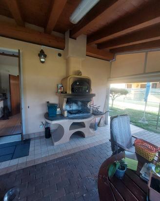 BARBECUE IN MURATURA  CON FORNO PIZZA  PALAZZETTI 