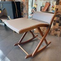 Sgabello poggia piedi anni ‘50 pieghevole