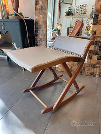 Sgabello poggia piedi anni ‘50 pieghevole