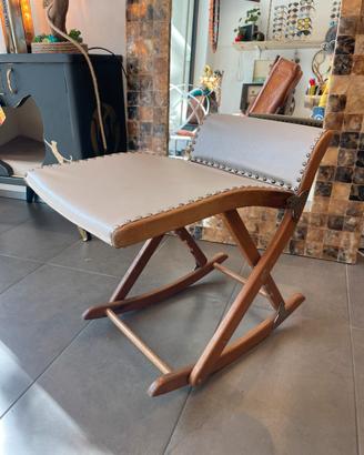 Sgabello poggia piedi anni ‘50 pieghevole
