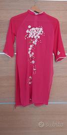 Abito orientale fucsia ricami margherita Carnevale