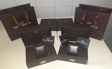 2 Scatole Orologi Complete Philip Watch