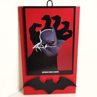 Targa legno Batman rosso (7,5x12cm)